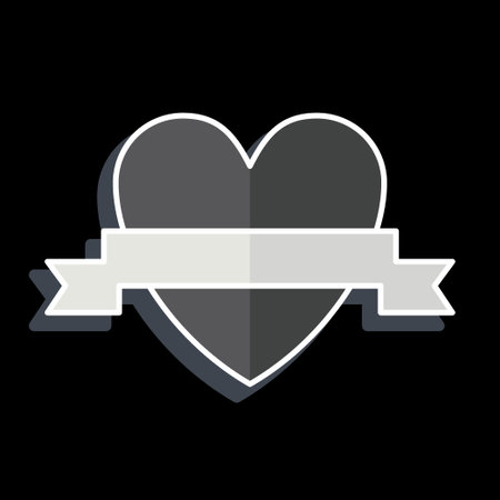 Icon Love. related to Valentine Day symbol. glossy style. simple design editable. simple illustrationのイラスト素材
