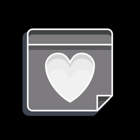 Icon Valentines Day. related to Valentine Day symbol. glossy style. simple design editable. simple illustrationのイラスト素材