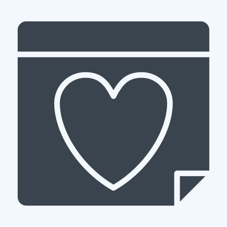 Icon Valentines Day. related to Valentine Day symbol. glyph style. simple design editable. simple illustrationのイラスト素材