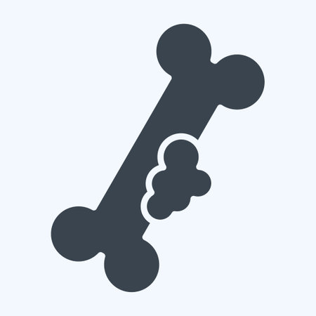 Icon Bone Cancer. related to World Cancer symbol. glyph style. simple design editable. simple illustrationのイラスト素材