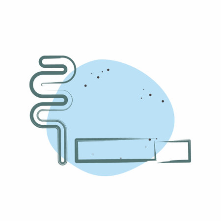 Icon Cigar. related to World Cancer symbol. Color Spot Style. simple design editable. simple illustrationのイラスト素材