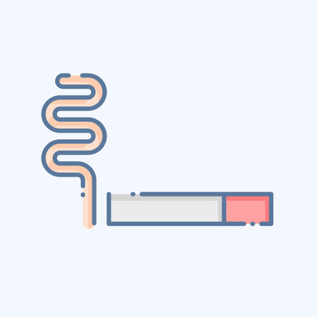 Icon Cigar. related to World Cancer symbol. doodle style. simple design editable. simple illustrationのイラスト素材