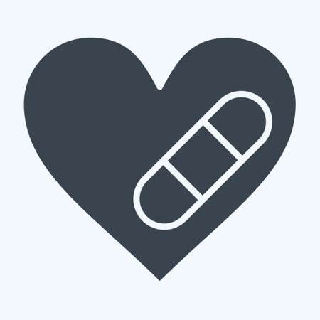 Icon Cure. related to World Cancer symbol. glyph style. simple design editable. simple illustrationのイラスト素材