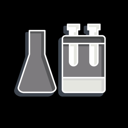 Icon Laboratory. related to World Cancer symbol. glossy style. simple design editable. simple...