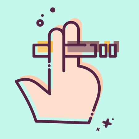 Icon Smoke. related to World Cancer symbol. MBE style. simple design editable. simple illustrationのイラスト素材