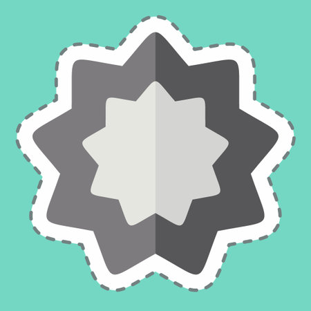 Sticker line cut Carcinogen. related to World Cancer symbol. simple design editable. simple illustrationのイラスト素材