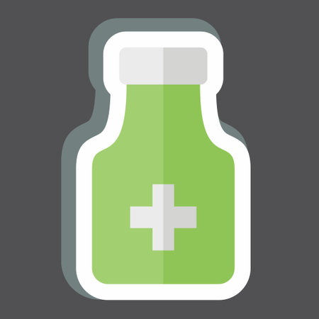 Sticker Medicine 1. related to World Cancer symbol. simple design editable. simple illustrationのイラスト素材