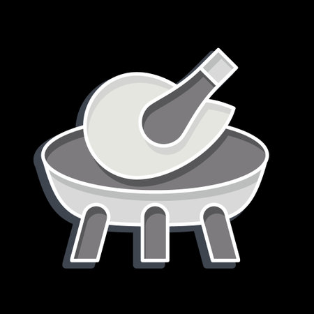 Icon Grill. related to Cooking symbol. glossy style. simple design editable. simple illustrationのイラスト素材