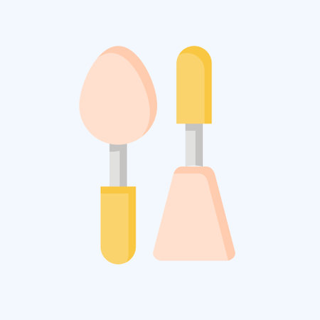 Icon Ladle. related to Cooking symbol. flat style. simple design editable. simple illustrationのイラスト素材