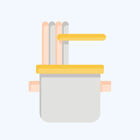Icon Noodles. related to Cooking symbol. flat style. simple design editable. simple illustrationのイラスト素材