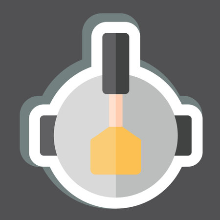 Sticker Stir Fried. related to Cooking symbol. simple design editable. simple illustrationのイラスト素材