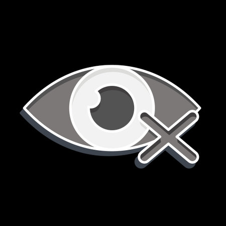 Icon Close Eyes. related to Ramadan symbol. glossy style. simple design editable. simple illustrationのイラスト素材