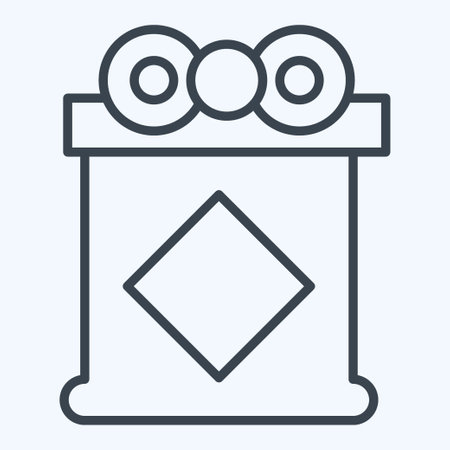 Icon Amulet. related to Chinese New Year symbol. line style. simple design editable. simple illustrationのイラスト素材
