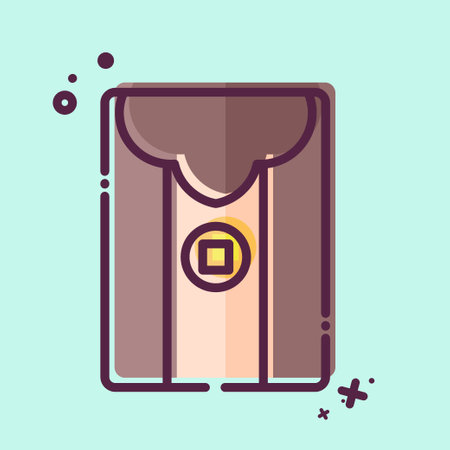 Icon Envelope. related to Chinese New Year symbol. MBE style. simple design editable. simple illustrationのイラスト素材