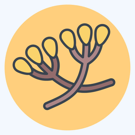 Icon Caraway. related to Herbs and Spices symbol. color mate style. simple design editable. simple illustrationのイラスト素材