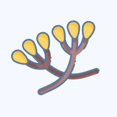 Icon Caraway. related to Herbs and Spices symbol. doodle style. simple design editable. simple illustrationのイラスト素材