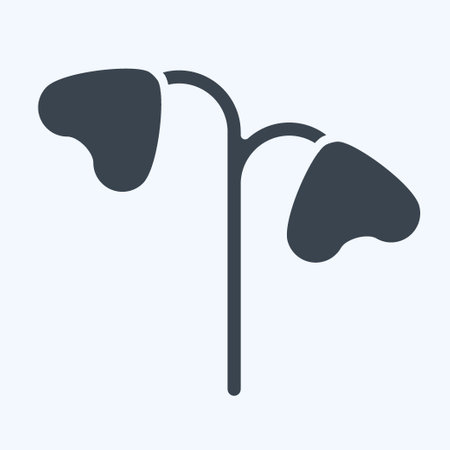 Icon Cress. related to Herbs and Spices symbol. glyph style. simple design editable. simple illustrationのイラスト素材