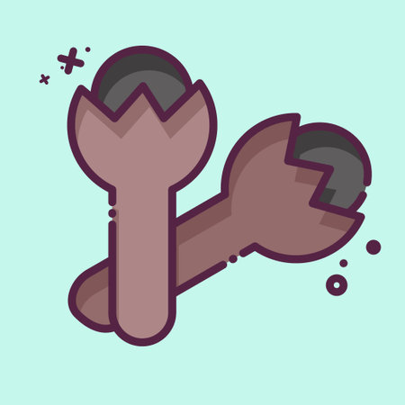 Icon Cloves. related to Herbs and Spices symbol. MBE style. simple design editable. simple illustrationのイラスト素材