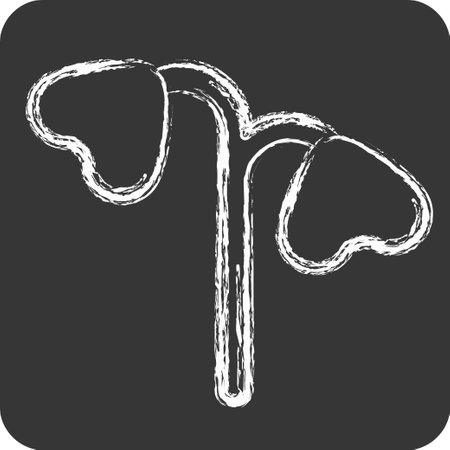 Icon Cress. related to Herbs and Spices symbol. chalk Style. simple design editable. simple illustrationのイラスト素材