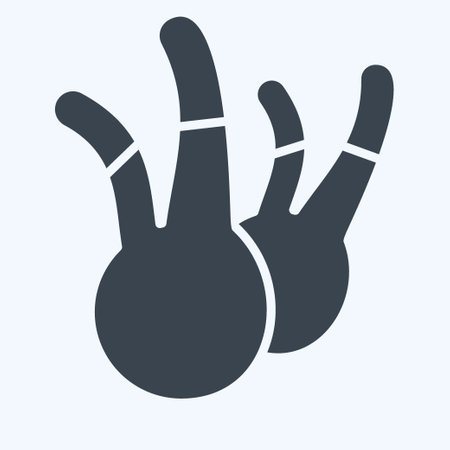 Icon Fennel. related to Herbs and Spices symbol. glyph style. simple design editable. simple illustrationのイラスト素材