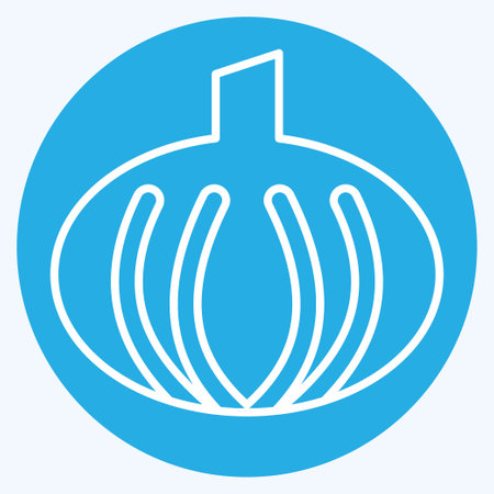 Icon Onion. related to Herbs and Spices symbol. blue eyes style. simple design editable. simple illustrationのイラスト素材