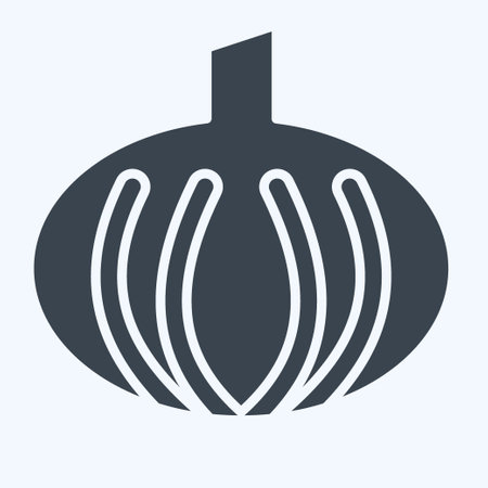 Icon Onion. related to Herbs and Spices symbol. glyph style. simple design editable. simple illustrationのイラスト素材