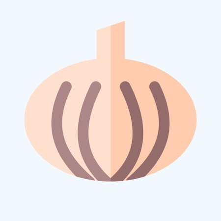 Icon Onion. related to Herbs and Spices symbol. flat style. simple design editable. simple illustrationのイラスト素材