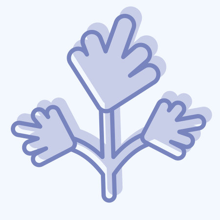 Icon Parsley. related to Herbs and Spices symbol. two tone style. simple design editable. simple illustrationのイラスト素材