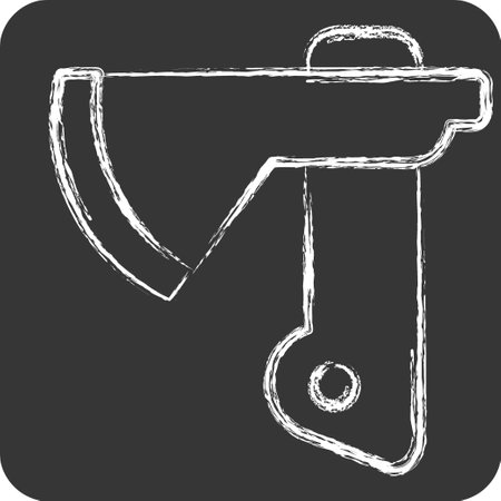 Icon Axe. related to Construction symbol. chalk Style. simple design editable. simple illustrationのイラスト素材