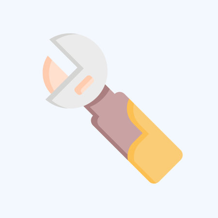 Icon Adjustable Wrench. related to Construction symbol. flat style. simple design editable. simple illustrationのイラスト素材