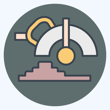 Icon Circular Saw. related to Construction symbol. color mate style. simple design editable. simple illustrationのイラスト素材