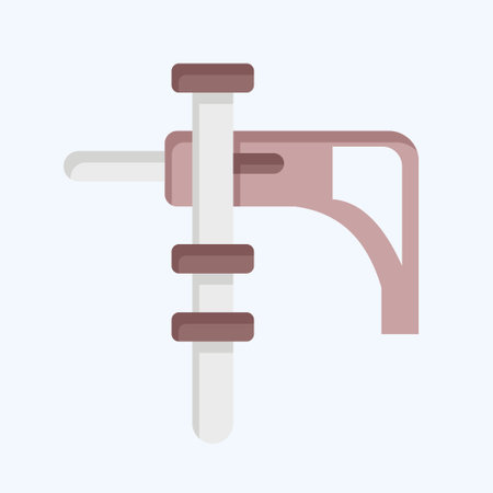 Icon Electric Drill. related to Construction symbol. flat style. simple design editable. simple illustrationのイラスト素材