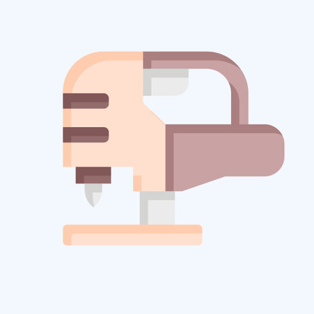 Icon Electric Jigsaw. related to Construction symbol. flat style. simple design editable. simple illustrationのイラスト素材