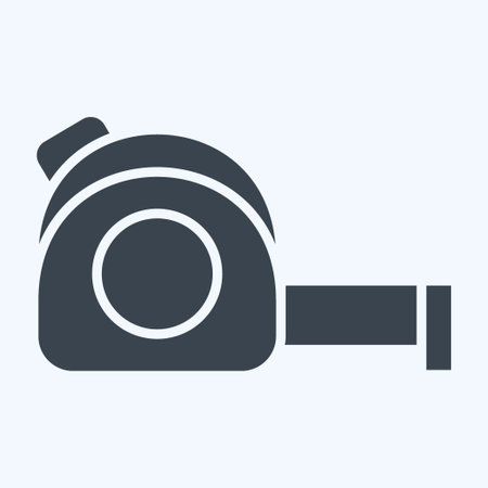 Icon Measuring Tape. related to Construction symbol. glyph style. simple design editable. simple illustrationのイラスト素材