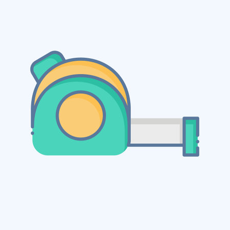 Icon Measuring Tape. related to Construction symbol. doodle style. simple design editable. simple illustrationのイラスト素材