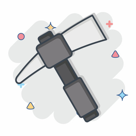 Icon Pick axe. related to Construction symbol. comic style. simple design editable. simple illustrationのイラスト素材