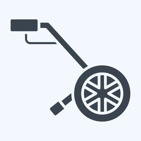 Icon Measuring Wheel. related to Construction symbol. glyph style. simple design editable. simple illustrationのイラスト素材