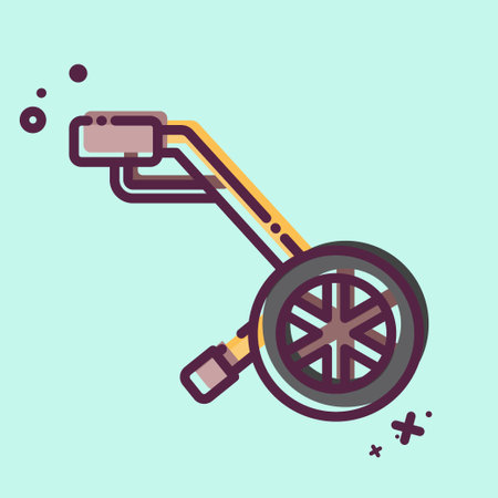 Icon Measuring Wheel. related to Construction symbol. MBE style. simple design editable. simple illustrationのイラスト素材