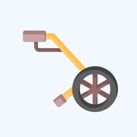 Icon Measuring Wheel. related to Construction symbol. flat style. simple design editable. simple illustrationのイラスト素材