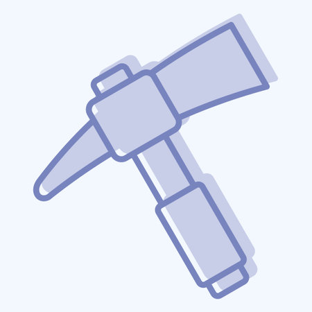 Icon Pick axe. related to Construction symbol. two tone style. simple design editable. simple illustrationのイラスト素材