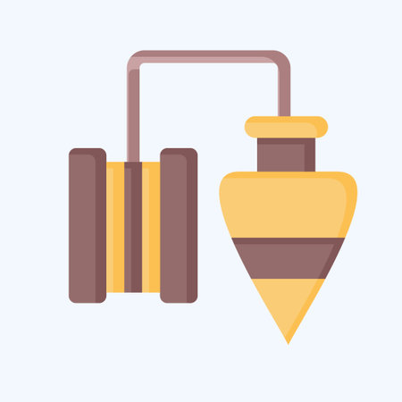 Icon Plumb Bob. related to Construction symbol. flat style. simple design editable. simple illustrationのイラスト素材