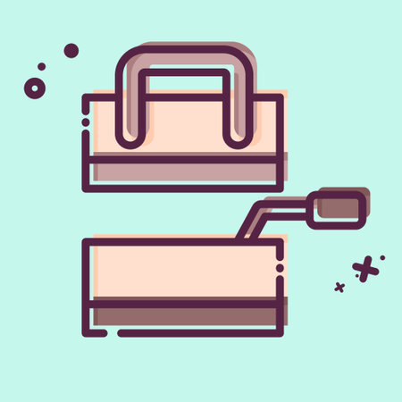 Icon Trowel. related to Construction symbol. MBE style. simple design editable. simple illustrationのイラスト素材
