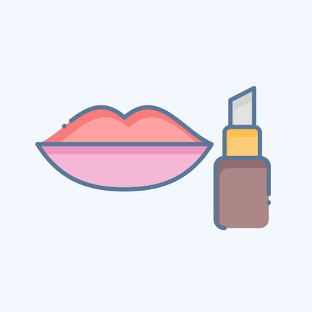 Icon Lip Balm. related to Backpacker symbol. doodle style. simple design editable. simple illustrationのイラスト素材