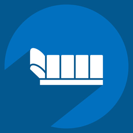 Icon Sleeping Bed. related to Backpacker symbol. long shadow style. simple design editable. simple illustrationのイラスト素材