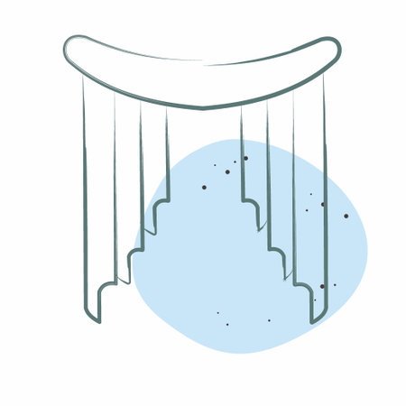 Icon Fishtail. related to Curtains symbol. flat style. simple design editable. simple illustrationのイラスト素材