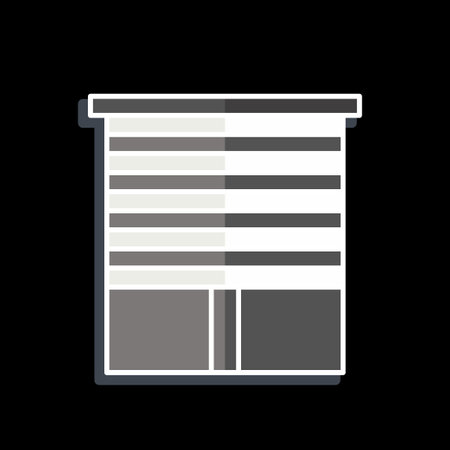 Icon Horizontal Blinds. related to Curtains symbol. glossy style. simple design editable. simple illustrationのイラスト素材