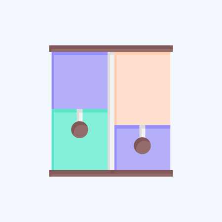 Icon Roller. related to Curtains symbol. flat style. simple design editable. simple illustrationのイラスト素材