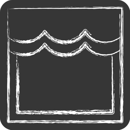 Icon Scalloped. related to Curtains symbol. chalk Style. simple design editable. simple illustrationのイラスト素材