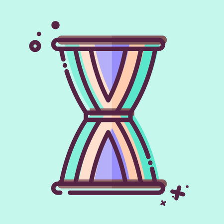 Icon Sandglass. related to Curtains symbol. MBE style. simple design editable. simple illustrationのイラスト素材
