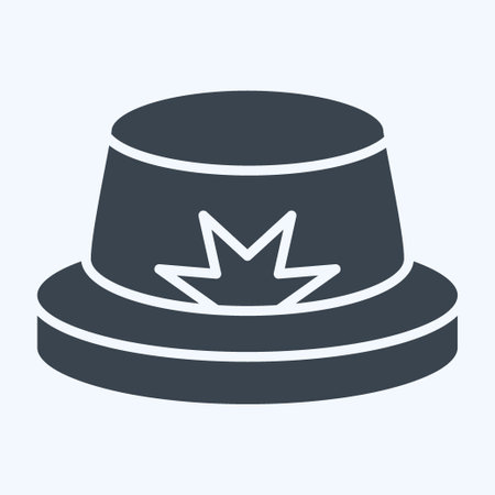 Icon Boater. related to Hat symbol. glyph style. simple design editable. simple illustrationのイラスト素材